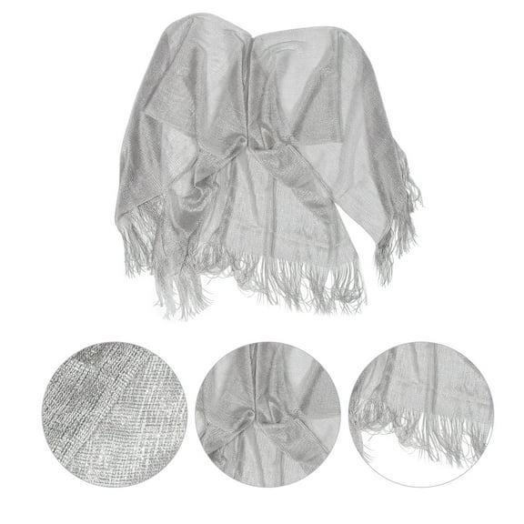 SOPOTUTU Elegant Mesh Wrap Shawl for Sun Protection 2pcs Casual Versatile Styling Accessory for Dresses