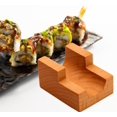 thumbnail image 3 of ABCISI Wood Sushi Temaki Holder, Rustic Novelty Serving Tray, Taco Display Stand Sushi Hand Roll Holder for Party Restaurant Dining Room, Presentation Platter Roll Boat Food Display, 1 Grid, 3 of 14