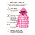 thumbnail image 2 of TrailCrest by Treel Kids Hooded Fleece Jacket – Warm Zip Up Plaid Coat with Pockets, Checkered Winter Outerwear, Pink & White Plaid, 3T, 2 of 5