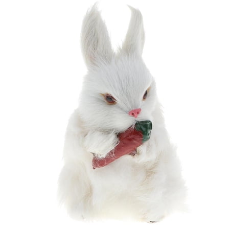 4 Inch Adorable White Rabbit Faux Bunny Model Figure Collection ...