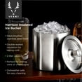 thumbnail image 3 of Viski Harrison Stainless Steel Ice Bucket for Home Bars & Drinks, Set of 1, 3 of 7