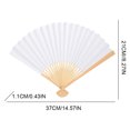 thumbnail image 2 of CARRFA 10PCS Paper Folding Hand Fans, 8.3 Inch Bamboo Handheld Craft Paper Fans for Weddings, Bridal Shower, Birthday, Party Favors DIY Decoration Photography Props (White), 2 of 10