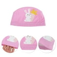 thumbnail image 3 of Unique Bargains 1 Pc Knitted PU Cartoon Carrot Rabbit Swim Cap Pink, 3 of 6