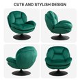thumbnail image 5 of Velvet Swivel Accent Chair with Ottoman Set, Modern Armchair with Footrest for Living room, Reading TV Chairs for adults, Comfy Chaise Lounge Chairs with 360 Degree Swiveling for Bedroom, 5 of 6