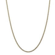 Primal Gold 14 Karat Yellow Gold 2.5mm Semi-Solid Curb Link Chain