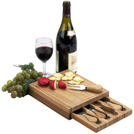 Picnic at Ascot CB11 Edam Cheese Board Set - Square - Bamboo
