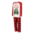 thumbnail image 3 of Elippeo Christmas Pajamas for Family Long Sleeve Elk Truck Print Tops + Plaid Pants Set Sleepwear, 3 of 10