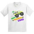 thumbnail image 3 of Inktastic Happy Mardi Gras Monster Truck with Beads Youth T-Shirt, 3 of 5