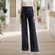 thumbnail image 1 of WILLBEST Pantalones Casuales para Mujer, Holgados, de Pierna Ancha y con Botones Grandes, Vaqueros de Microcuerno para Mayor Comodidad y Estilo En 2024. Mediana, 1 of 6