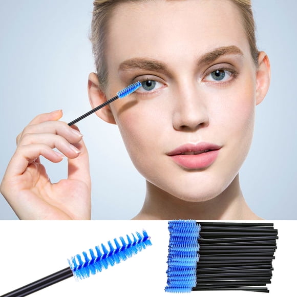 EARKITY 50PCS Disposable Mascara Wands, Eyebrow Spoolies Brush for Eyelash Extensions, Eye Lash and Makeup Brush