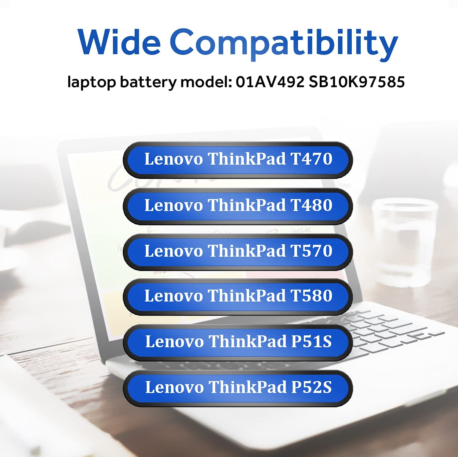 互換 適用の 01AV427 61++ 72Wh 6600mAh 対応 T470 T570 P51s T480 T580 P52S