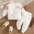 thumbnail image 2 of UAYOTSE Baby Girl Fall Winter Letter Graphic Sweatshirt + Joggers 2Pcs Set Toddler Casual Outfit Size 3-4 Years, 2 of 7