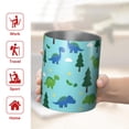 thumbnail image 5 of 12oz Coffee Tumblers Light Blue Dinosaurs Forest Pattern Stainless Steel Vacuum Insulated Travel Tumbler Coffee Cups Mug with Lid and Straw with Cleaning Brush for Cold & Hot Drinks, 5 of 5