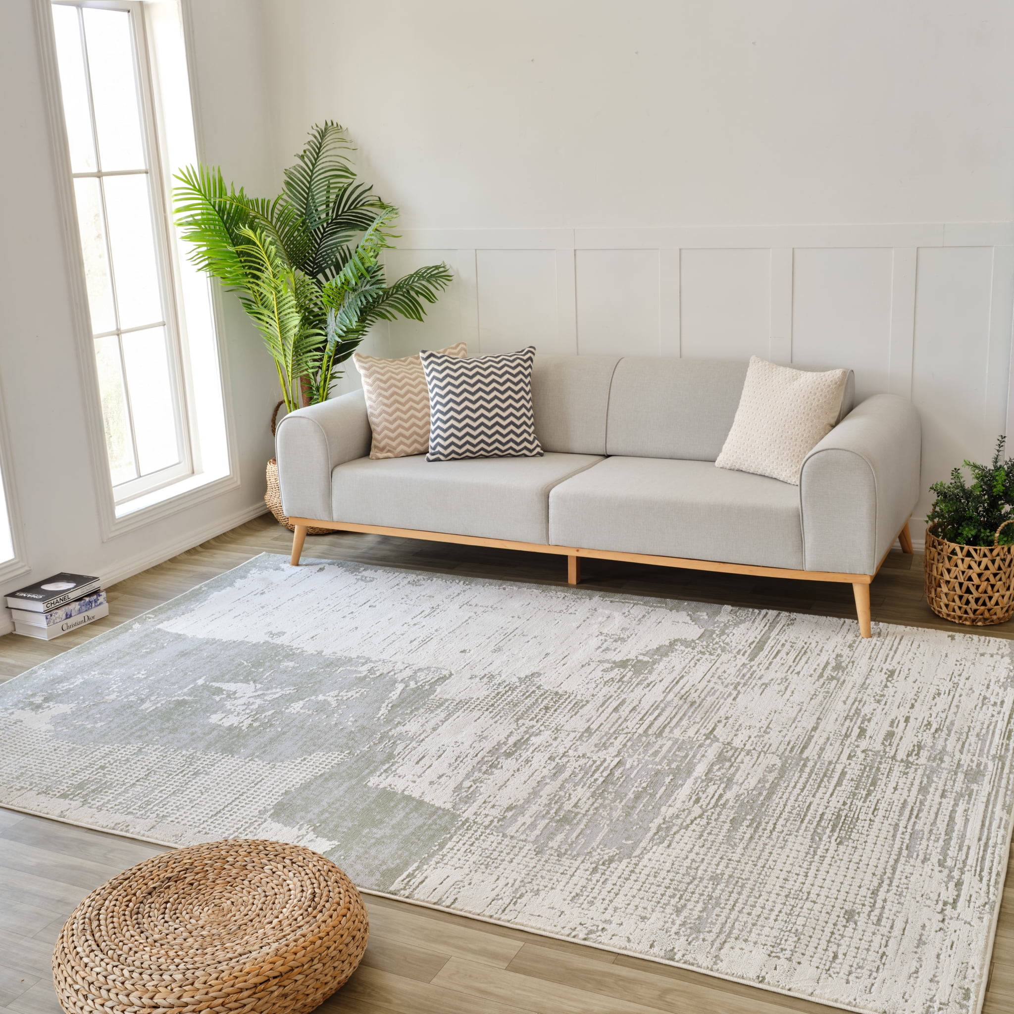 Rug Branch Nomad Abstract Indoor Area Rug, Beige, Modern - Living Room, Bedroom, Dining Room