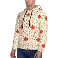 thumbnail image 3 of Fotbe Men's Hoodie with A Simple Autumn Pattern - Kangaroo Pocket Pullover Hooded Sweatshirt, Perfect for Daily Wear, Travel, and Home-Small, 3 of 7