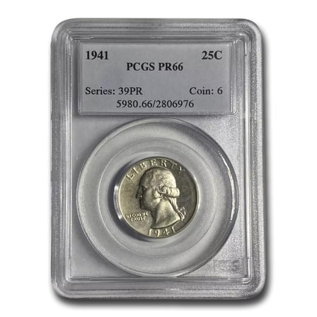 1941 Washington Quarter PR-66 PCGS