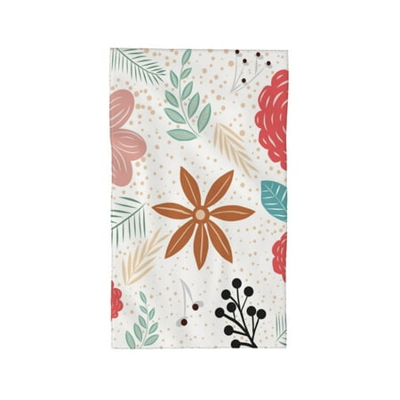 YFYANG Absorbent Towel, Soft Skin-Friendly Watercolor Blooming Flowers Washcloth Bath Towel, Suitable for All Skin, 27.5 x 16-inch