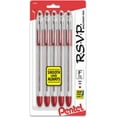 thumbnail image 1 of WWS-R.S.V.P. Ballpoint Pen, Fine Line, Red Ink, 5 Pack (BK90BP5B), 1 of 4