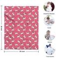 thumbnail image 4 of Pink Cartoon Unicorn Pattern Blanket,Comfortable Soft Flannel Throw Blanket,All Season,Warm Lightweight Blankets for Sofa Bed Couch Living Room Chair,30"x40", 4 of 4
