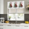 thumbnail image 4 of Western Cowboy Christmas Curtain Valances for Windows, Kitchen Valance Window Treatments Panel 2 Pack, Santa Xmas Tree Snowflake Rod Pocket Short Curtains for Bathroom Bedroom 54 x 18 Inch, 4 of 8