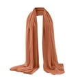 thumbnail image 3 of Womens Soft Solid Chiffon Shawl Pearl Detail Head Wrap Muslim Style, 3 of 4