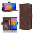 thumbnail image 1 of Case for TCL 403 Cover Adjustable Detachable Card Holder Magnetic closure Leather Wallet Case-Brown, 1 of 6