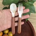 thumbnail image 5 of FANTADOOL Sea Shell Spoon Floral Coffee Sorbetes Cake Home Adorable Seashell Fork Flower Pear Wood Stitching Caviar Sauce Plus Wood Fork, 5 of 10