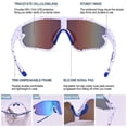 thumbnail image 4 of Gafas de Sol GLARDEFE para Niños de Béisbol Juveniles Edad 6-14 Blanco/Azul, 4 of 5