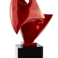 thumbnail image 3 of Metallic Red Sail Floor Sculpture With Black Stand, 70" Tall, 3 of 3