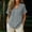 Gray, variant on Women's Ruffled V Neck Short Sleeve Peplum Blouse Moss Army Tone Solid Gauze Casual Top for Daily Wear Summer Vacation Beige XXL