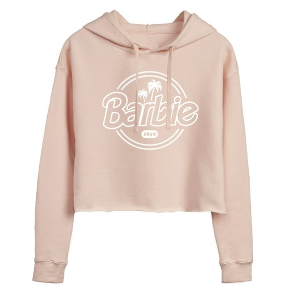 Barbie - Retro Logo 1959 - Juniors Cropped Pullover Hoodie