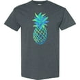 thumbnail image 3 of Inktastic Blue and Green Pineapple T-Shirt, 3 of 5
