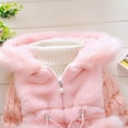 thumbnail image 6 of URMAGIC 1-4 Years Baby Girls Zipper Formal Coat Toddler Kids Hooded Woolen Jacket Fall Winter Outwear, 6 of 9