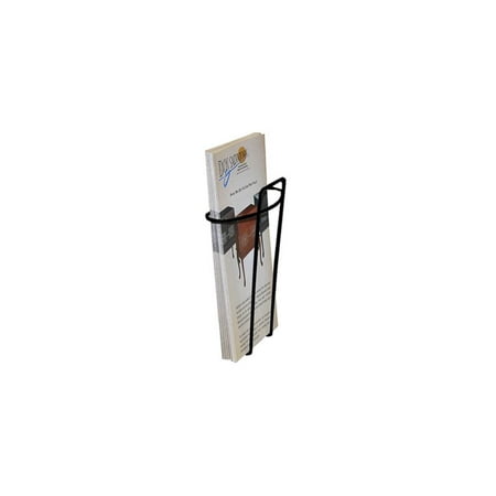 Curve One Pocket Black Wire Brochure Rack