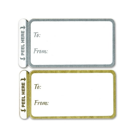Gift Tag - Gold & Silver Peel and Stick Gift Tag Labels -100ct