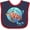 Navy and Red, variant on Inktastic Fort Lauderdale, Florida Swimming Sea Turtle with Bubbles Boys or Girls Baby Bib