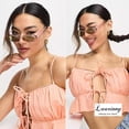 thumbnail image 4 of Gafas de sol Laurinny ovaladas estilo vintage años 90 para mujer con lentes amarillos, 4 of 8
