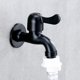 thumbnail image 4 of Grifo de montaje en pared negro de acero inoxidable 304, grifo de agua para jardín para baño (calibre: 1/2), 4 of 5