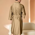 thumbnail image 4 of Men's Lightweight Kimono Robe, Soft Spa Shower Bathrobe with Belt, Hotel Lounge Robes for Men, 4 of 9