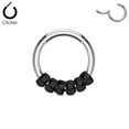 thumbnail image 1 of 316L Surgical Steel Hinged Segment Hoop Rings with Steel beads 16G, 1 of 4