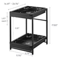 thumbnail image 7 of Yamazaki Home Under-Sink Rack with Pull-Out Shelf, Black, Steel, Adjustable Tiers, 7 of 7