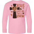 thumbnail image 3 of Inktastic Jesus Loves Me Christian Inspirational Long Sleeve Youth T-Shirt, 3 of 5