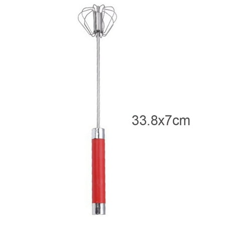 

Semi-automatic Egg Beater 304 Stainless Steel Hand-held Egg Whisk Manual Hand Mixer Self Turning Egg Stirrer Durable Egg Tools