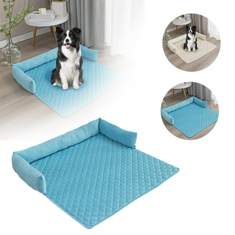 Pelsbarn Cooling Dog Bed Plush Sofa Pet Bed For Cats And Dogs In