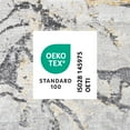 thumbnail image 6 of TOWN & COUNTRY LUXE Opaline Bold Marble Area Rug with Glam Metallic Ribbed Texture Pile, Charcoal Grey, 5'2"x7'2", 6 of 7