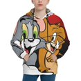 thumbnail image 5 of Tom And Jerry Kids Pullover Hoodies 3d Print Hooded Sweatshirt With Packet For Boys Girls, 5 of 8