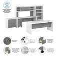 thumbnail image 5 of Echo 72W Desk and Credenza Set with Storage in White & Gray - Engineered Wood, 5 of 6