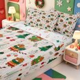 thumbnail image 3 of Manfei Merry Xmas Zipper Queen Comforter Set with Fitted Sheet and 2 Pillowcases,Rustic Animals Zipper Bedding Set,Xmas Reversible,4pcs, 3 of 7