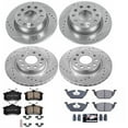thumbnail image 3 of PowerStop Front and Rear Z23 Evolution Sport Carbon-Fiber Ceramic Brake Pad and Drilled & Slotted Rotor Kit Fits: VOLKSWAGEN Select Models K7242, 3 of 10