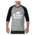 thumbnail image 1 of Mens Raglan Sleeve Baseball T-Shirts - Papa Bear, 1 of 5